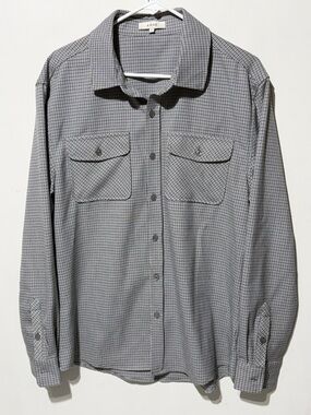 NN.07 ARNE men's button-up shirt in gingham-check gray